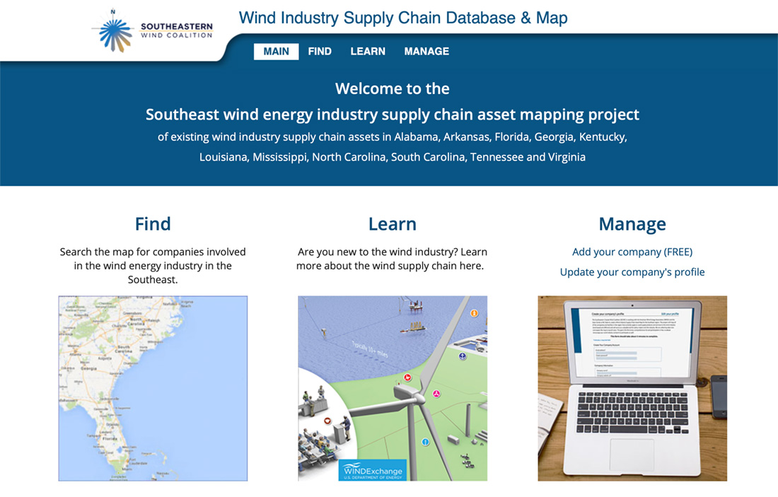 Wind Industry Supply Chain Database and Map