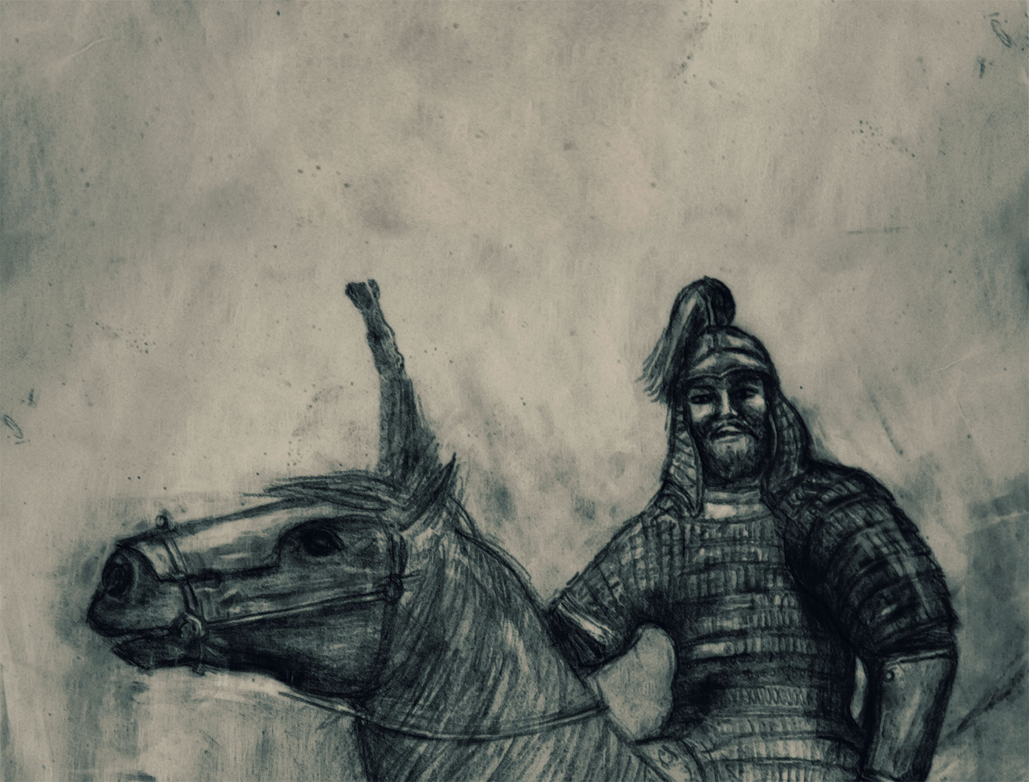 Mongol Warrior Illustration